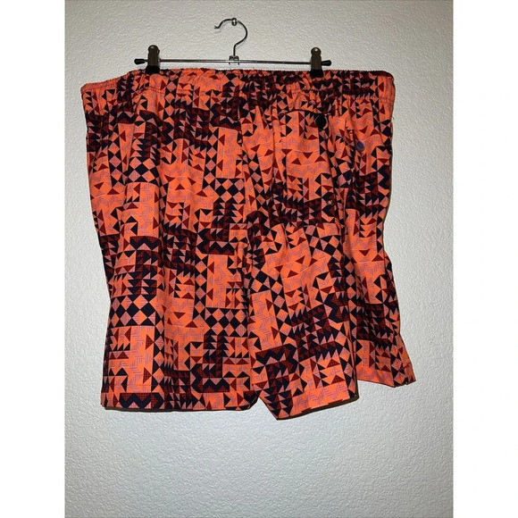 New Mr Swim Size XXL Orange Geometric Pattern Short - Picture 8 of 8